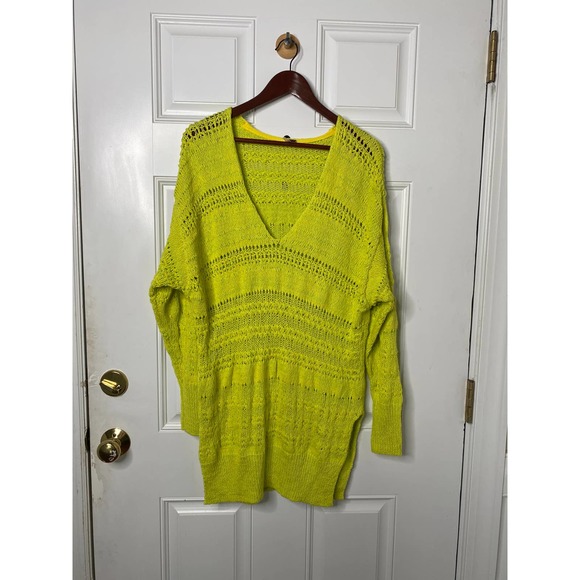 Free People Hot Tropics V-Neck Sweater NWOT Small - Picture 2 of 6